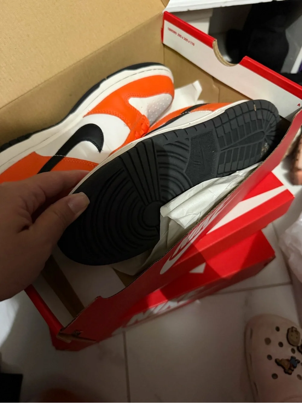 Nike Orange/White/Black Low-Top Sneakers